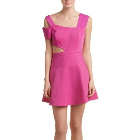 BCBGMaxAzria Kiki Magenta Cutout Dress - Picture 2 of 9